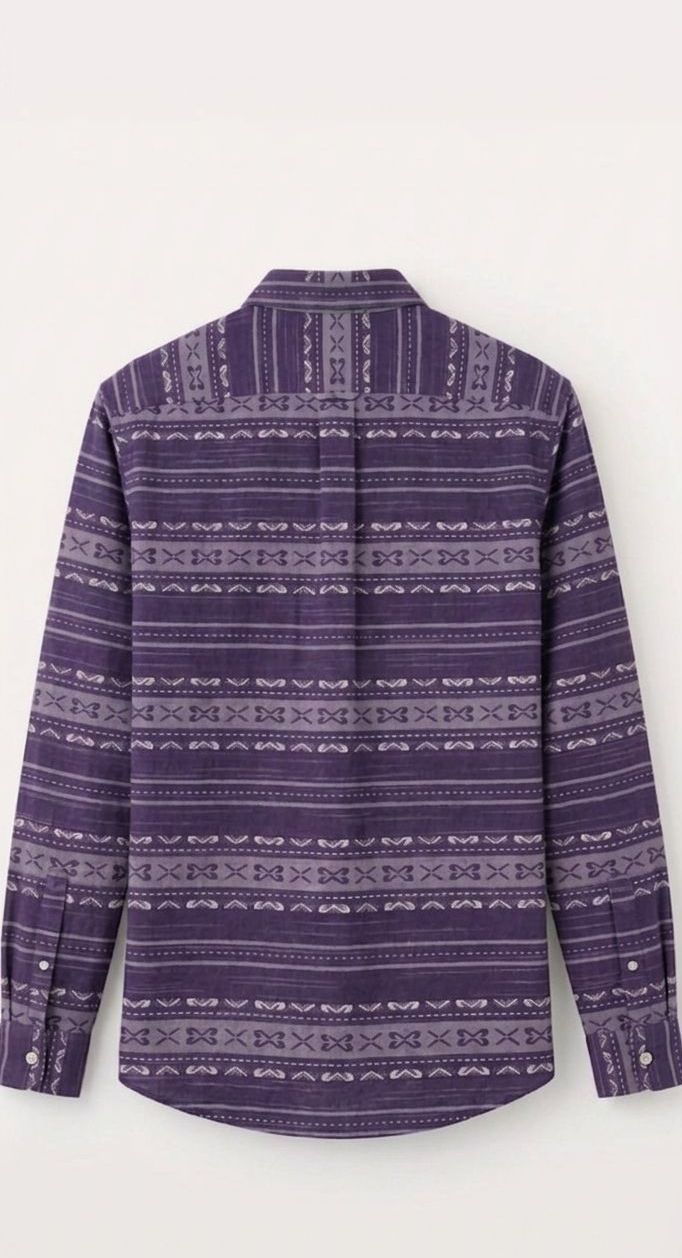 purple classic pattern shirt