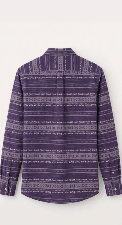 purple classic pattern shirt
