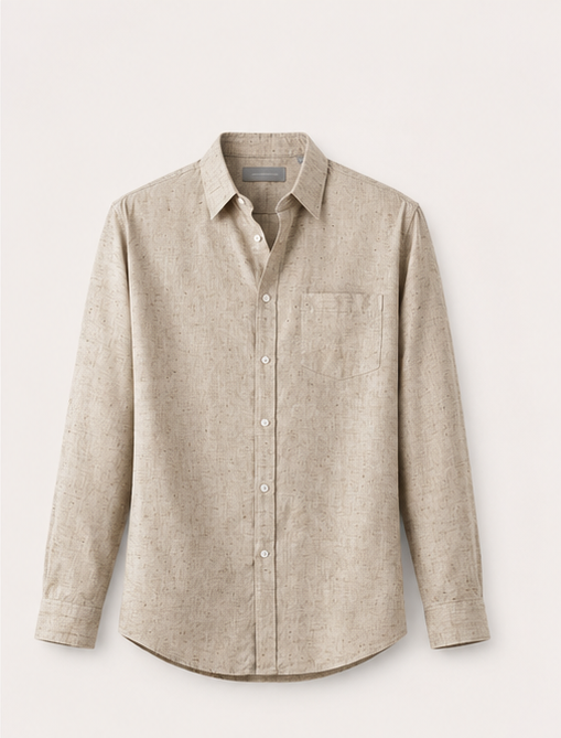 Loox stop Men's Premium Textured Linen Blend Shirt