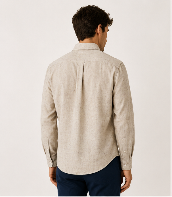 Men's Premium Textured Linen Blend Shirt